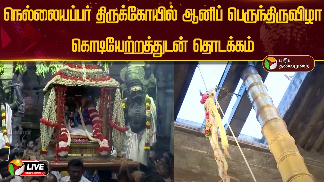 🔴LIVE | நெல்லையப்பர் திருக்கோயில் ஆனிப் பெருந்திருவிழா கொடியேற்றத்துடன் தொடக்கம் | Tirunelveli