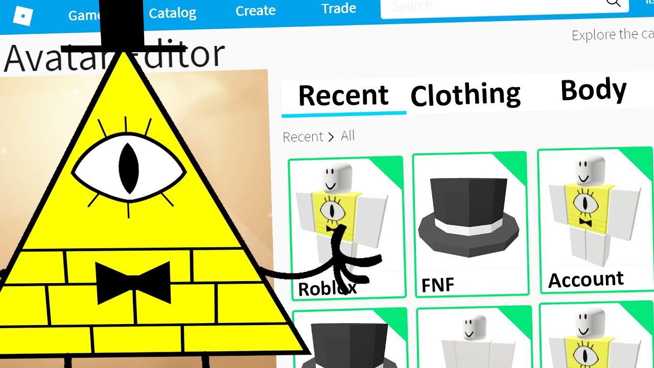 MAKING FRIDAY NIGHT FUNKIN BILL CIPHER a ROBLOX ACCOUNT (FNF)