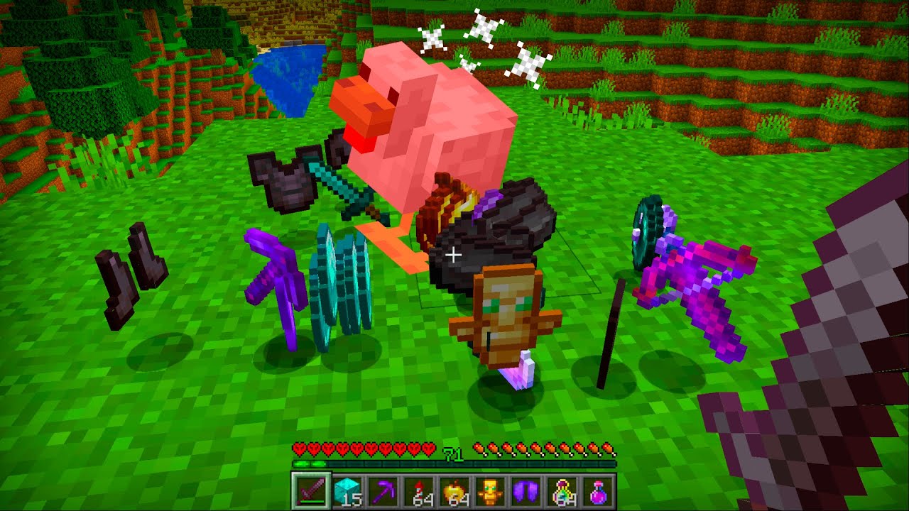 Minecraft pero los POLLOS dan ITEMS OP