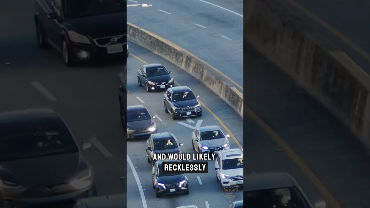 Захватывающая пешая погоня полиции Сан-Франциско по шоссе 101 в Сан-Франциско.