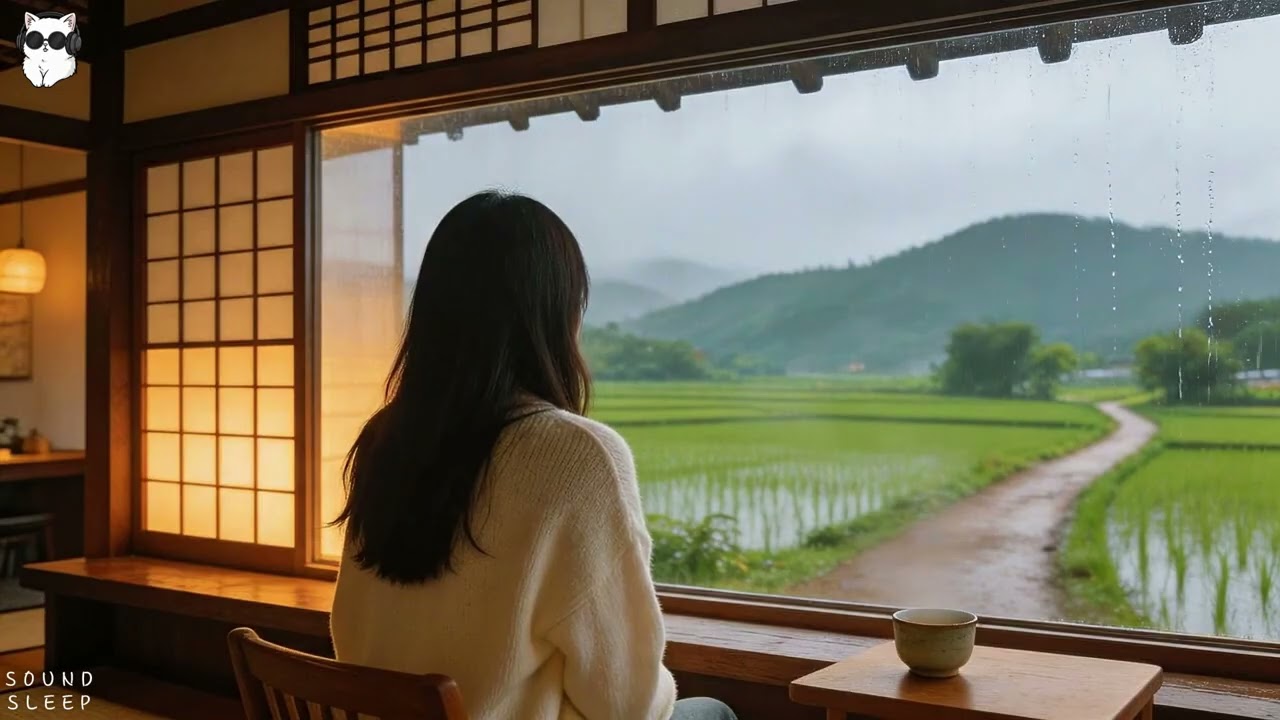 집중력 올라가는 카페 빗소리 ASMR 1시간