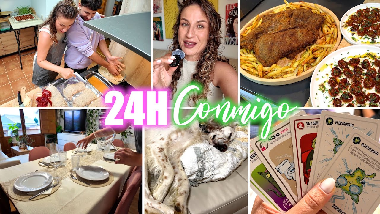 24H CONMIGO SIENDO ANFITRIONA 👩‍🍳👨‍🍳Invitamos a TODA LA FAMILIA a casa y NOS PASA DE TODO👩‍🍳👨‍🍳