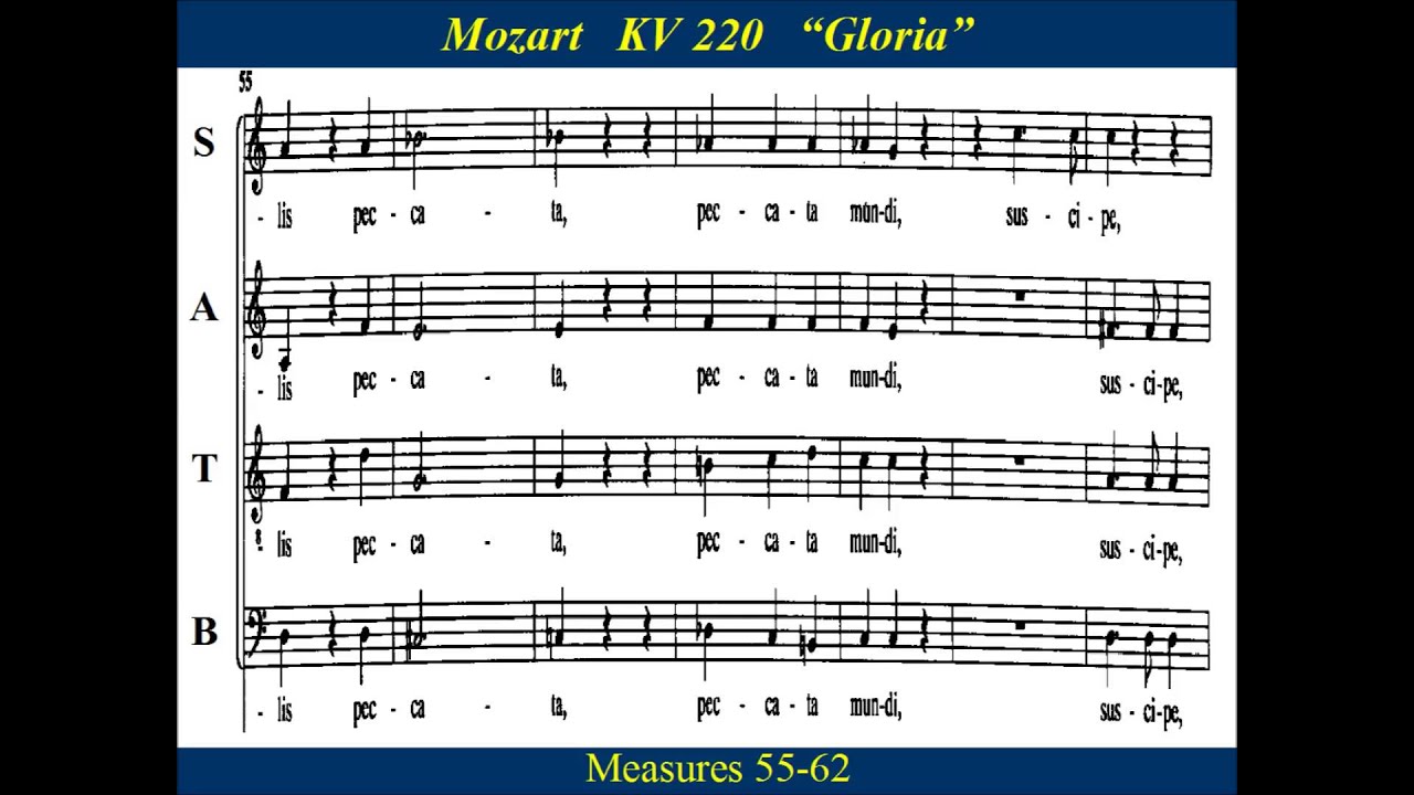 Mozart - KV 220 -2  Gloria - Bass