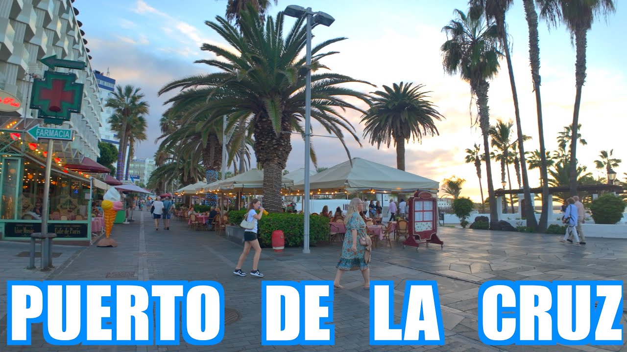 Puerto de la Cruz Tenerife  🇪🇸 Evening walking tour