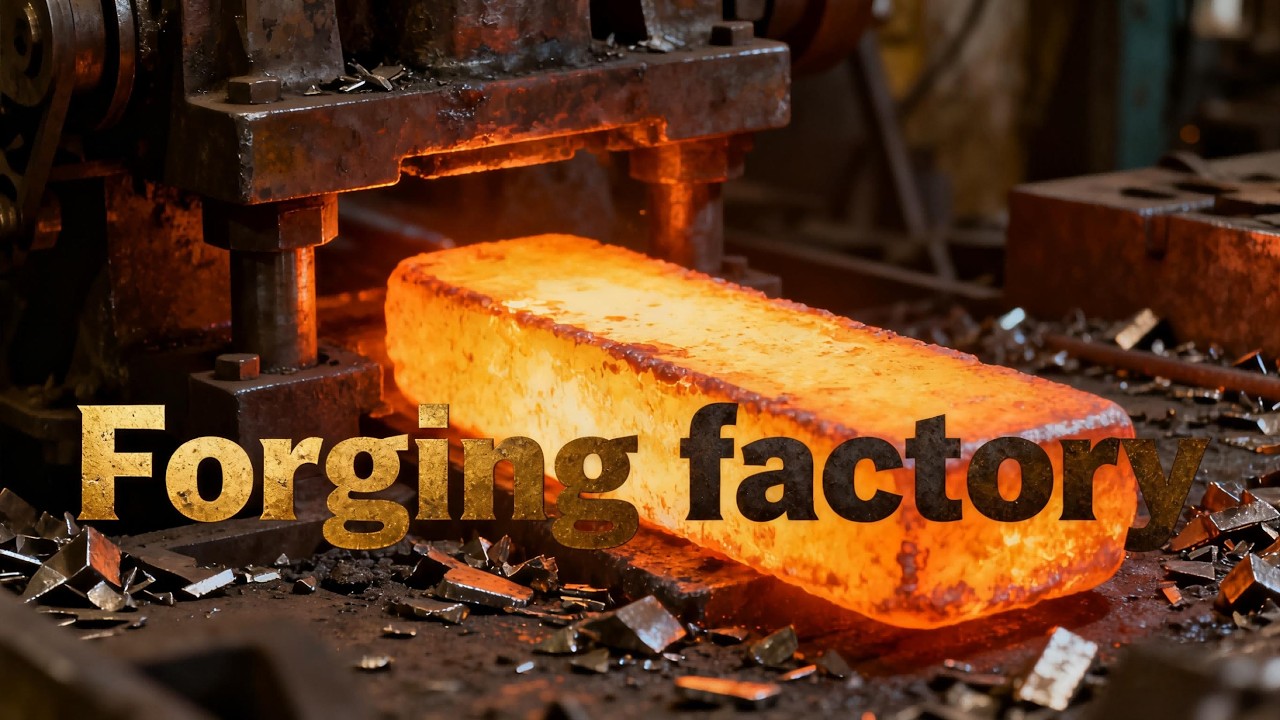 Inside the forging factory Giant Forging Press vs. Massive Steel Pillar #machine #forging #factory