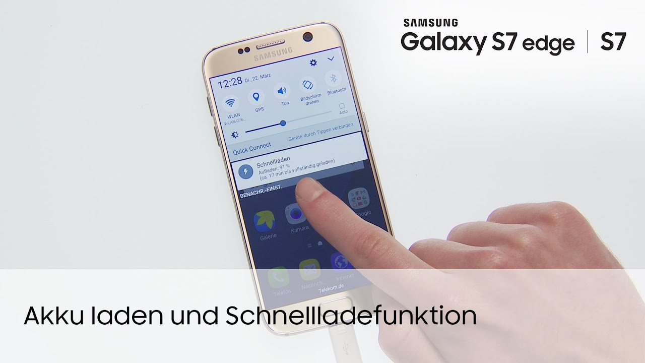 Samsung Galaxy S7 / S7 edge: Akku laden und Schnellladefunktion