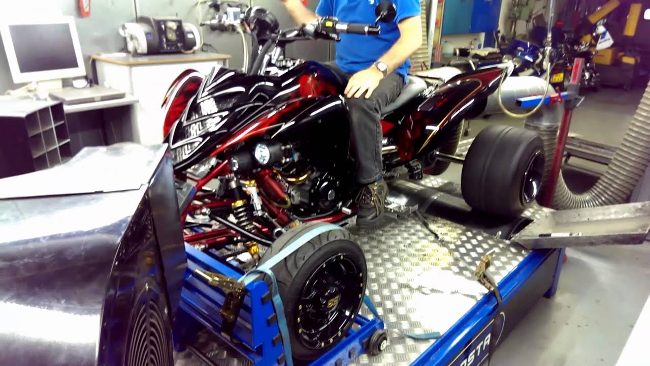 78HP stock stroke Yamaha Raptor 700 734 dyno run sept. 2013 @ Hilltech 1