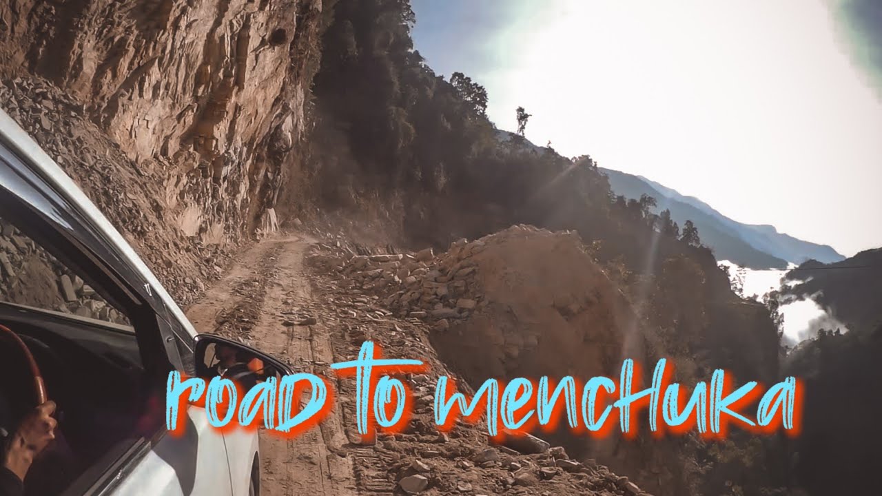 Road condition of mechuka, december 2021.