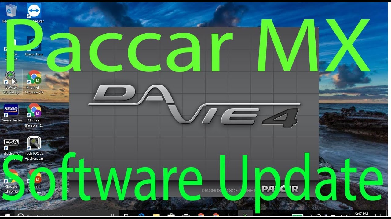 Paccar MX 13 software update with Davie 4