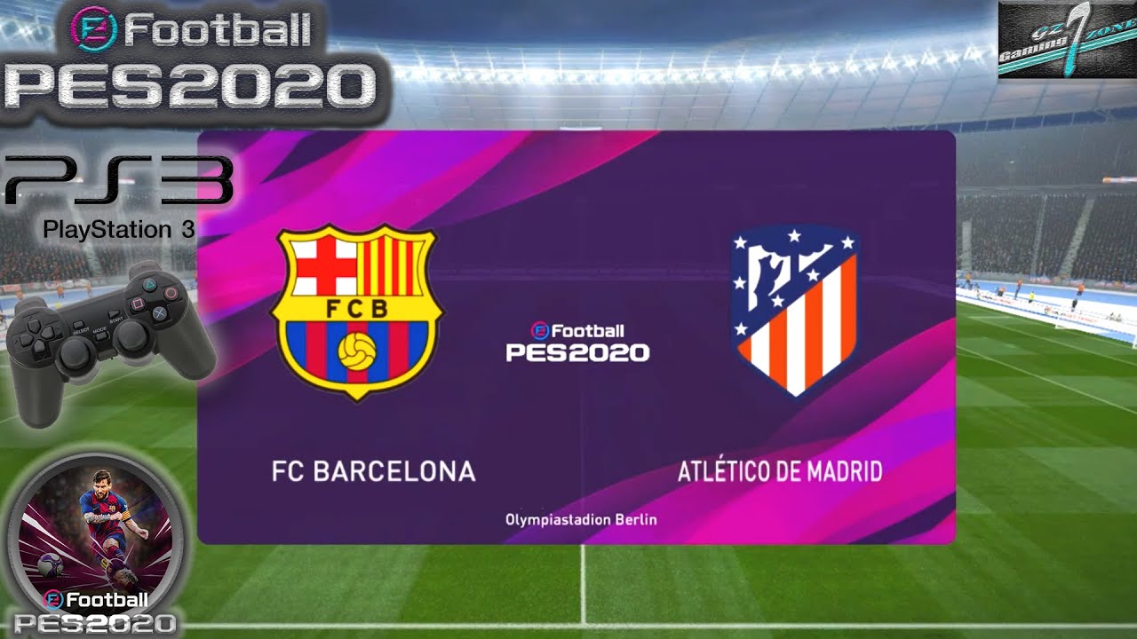 FC Barcelona Vs Atletico Madrid La Liga eFootball PES 2020 || PS3 Gameplay Full HD 60 FPS