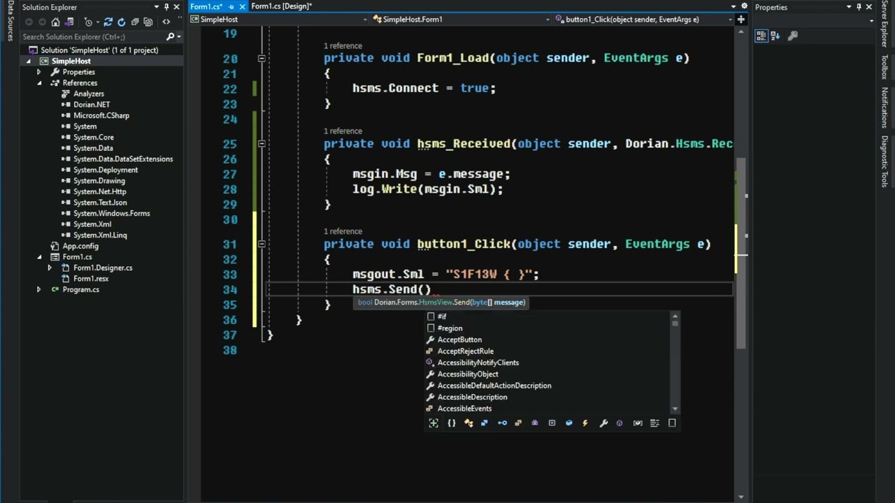 シンプルな HSMS / SECS-II ホストアプリケーションを、ゼロから１０分で作る