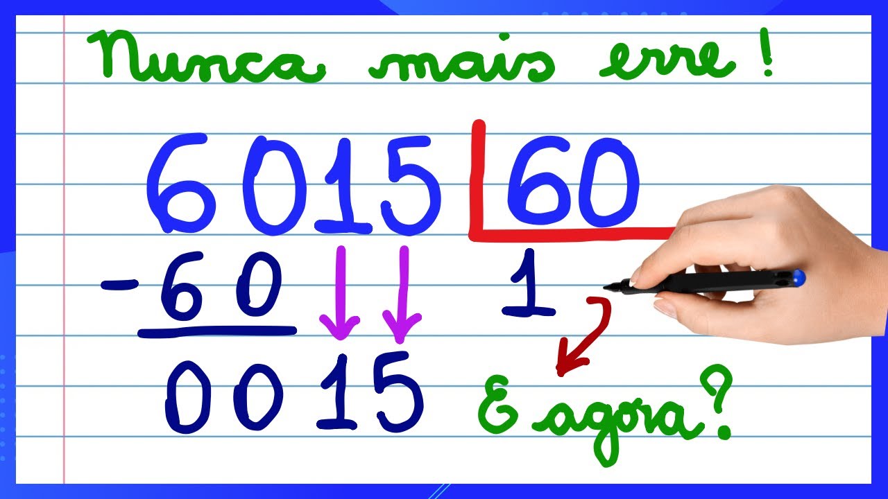 CUIDADO PARA NÃO ERRAR !! APRENDA COMO FAZER UMA DIVISÃO AGORA! AULA PARA INICIANTES!