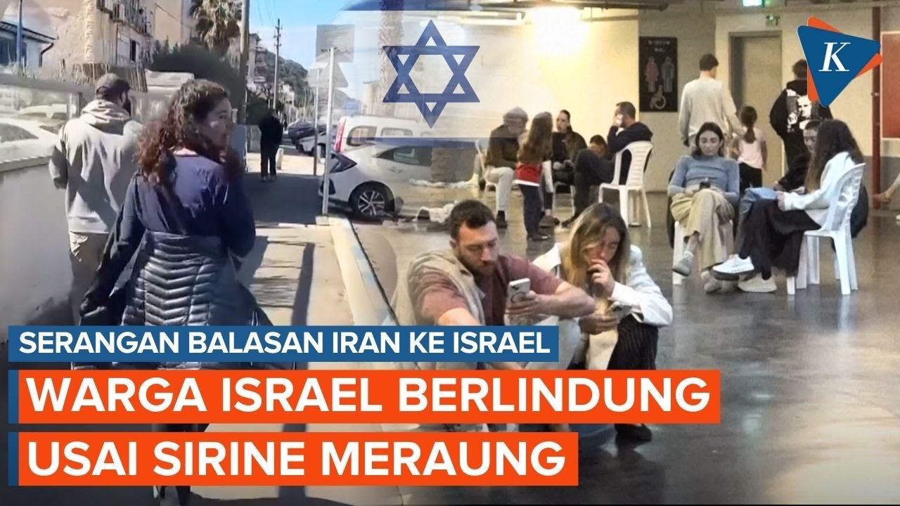 Warga Israel Sembunyi dari Serangan Balasan Iran