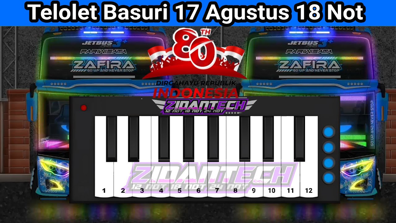 Telolet Basuri 17 Agustus 18 Not Spesial Hut Ri Ke 80 || Pianika Basuri