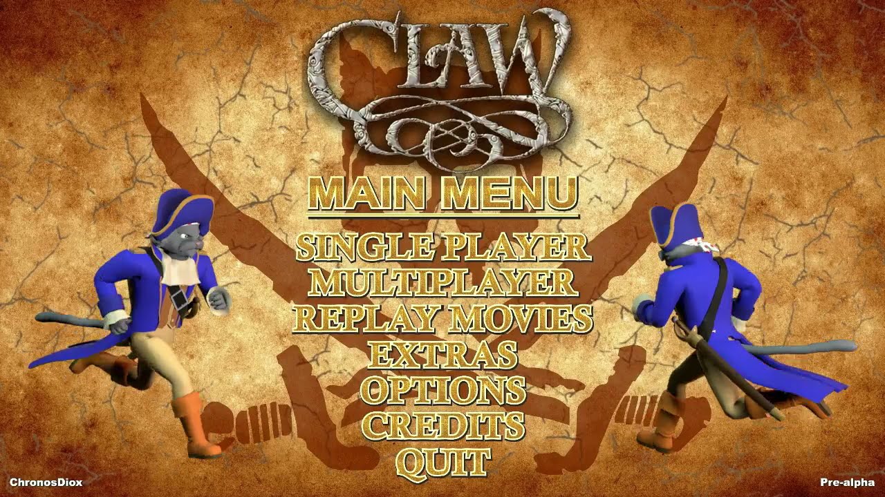 Captain Claw Remake main menu test (fan made)