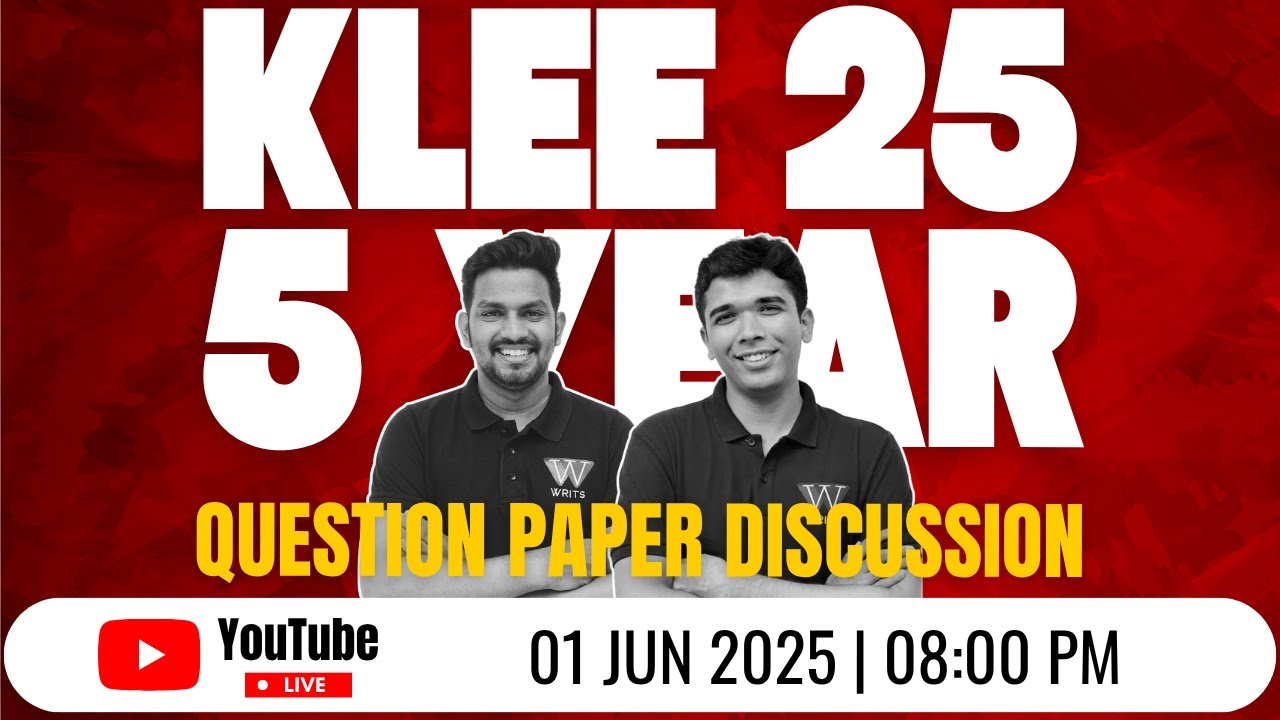 KLEE 2025 Question Paper Discussion | 5-Year LL.B. Exam Analysis & Answer Key | WRITS LIVE