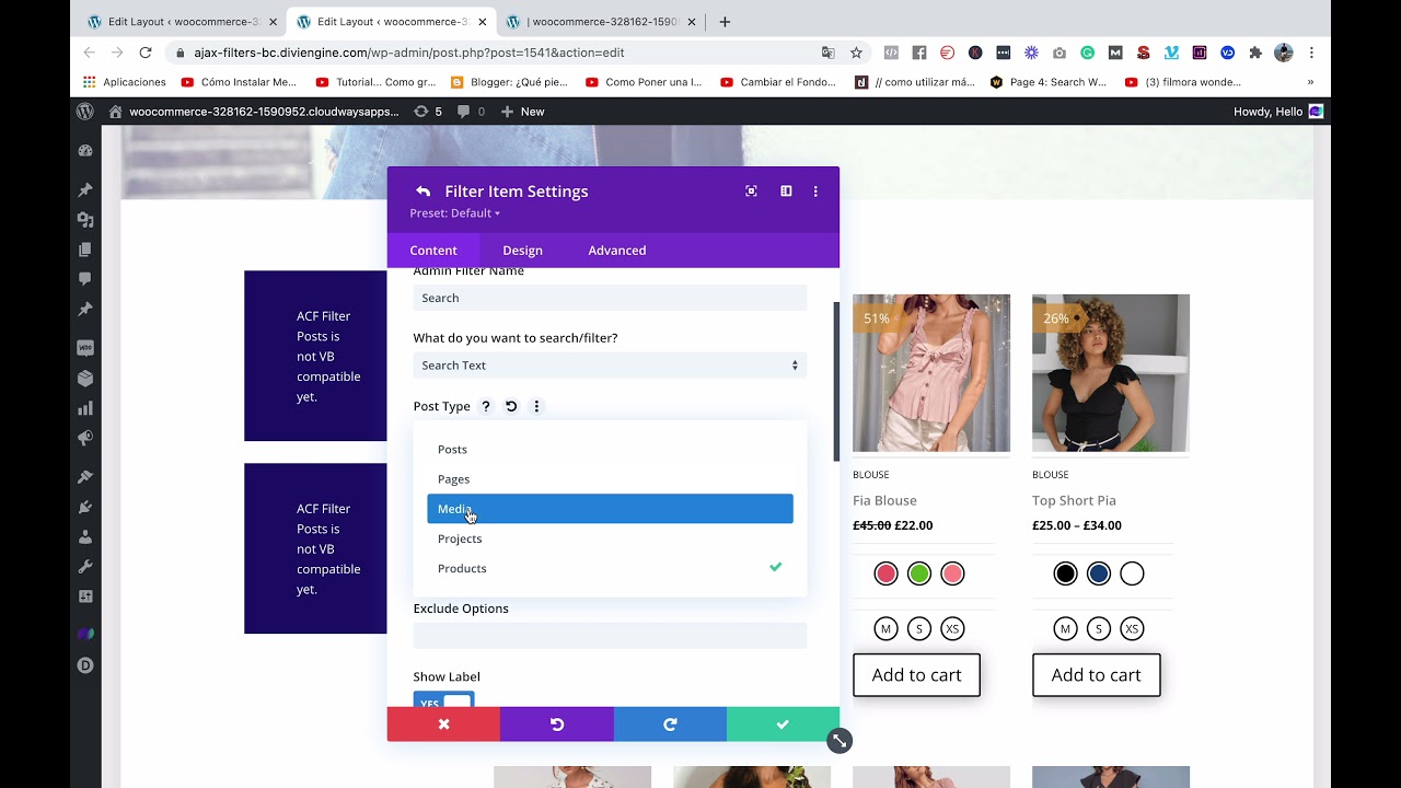 Cómo añadir filtros para tus productos en WooCommerce y Divi
