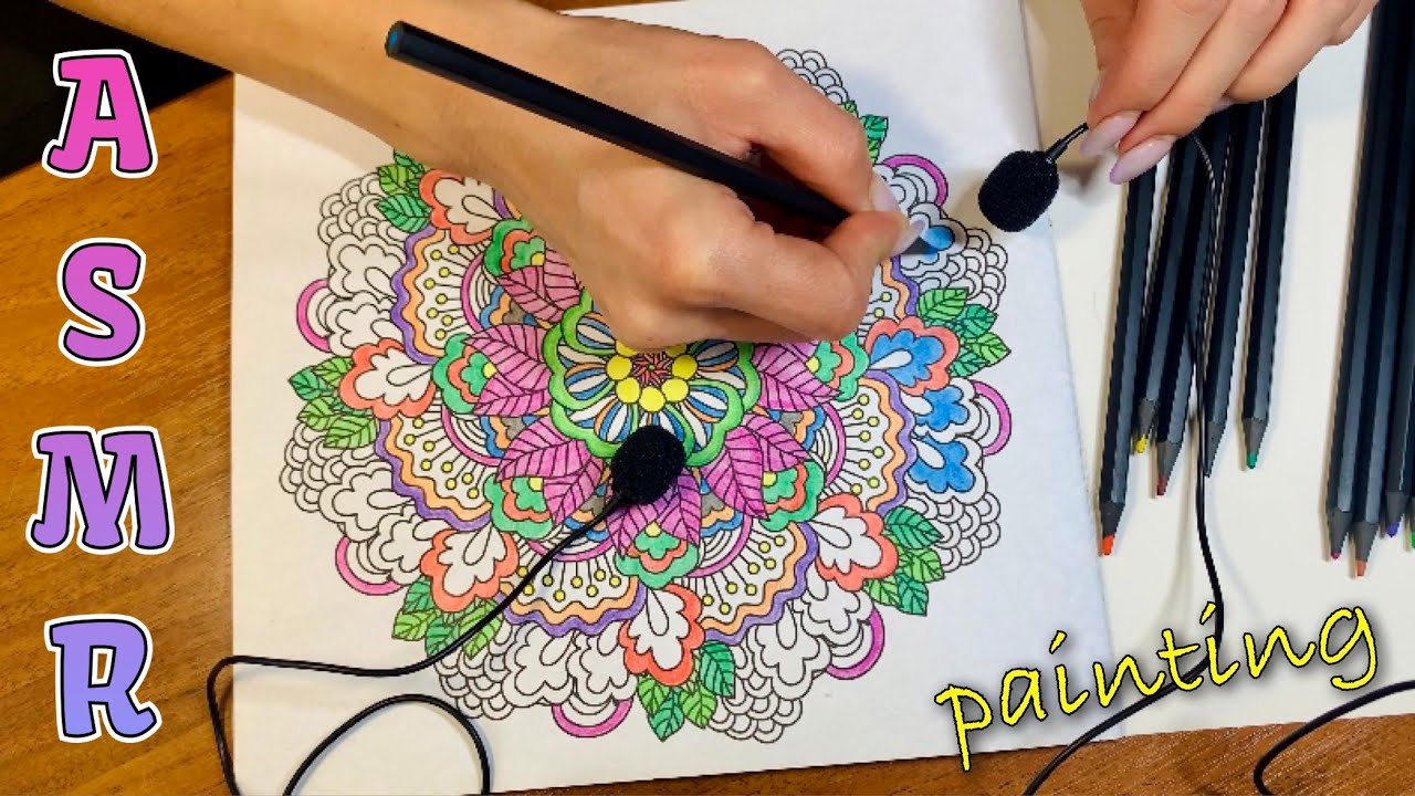 ASMR 🎨 ANTISTRESS coloring page / АСМР Раскраска АНТИСТРЕСС 🖼 Звуки Карандашей для Раслабления