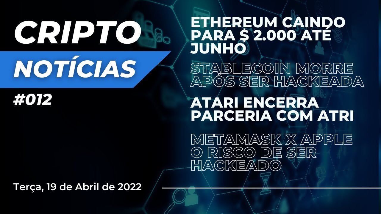 CRIPTO NOT&Iacute;CIAS #012 | ETH A $2000 | ATAQUE HACKER METAMASK | AN&Aacute;LISE CRIPTO