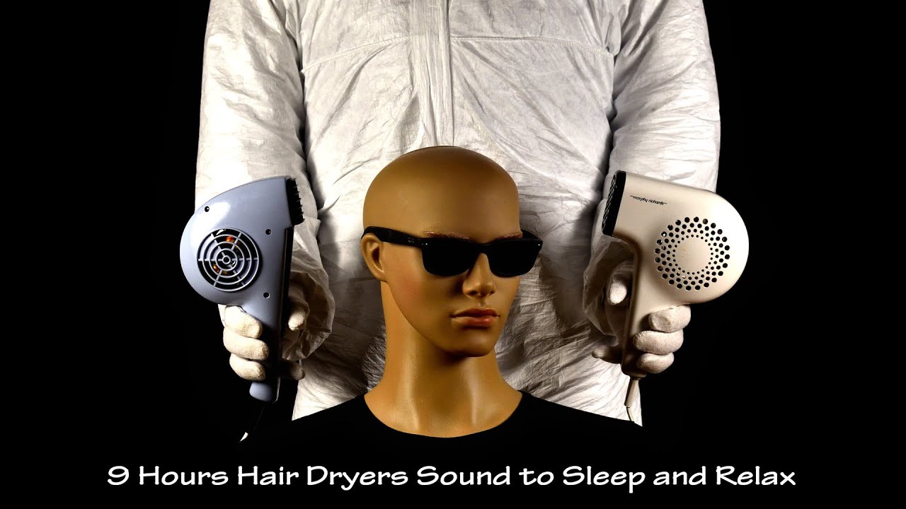 Two Hair Dryers Sound 55 | Visual ASMR | 9 Hours Lullaby to Sleep and Relax
