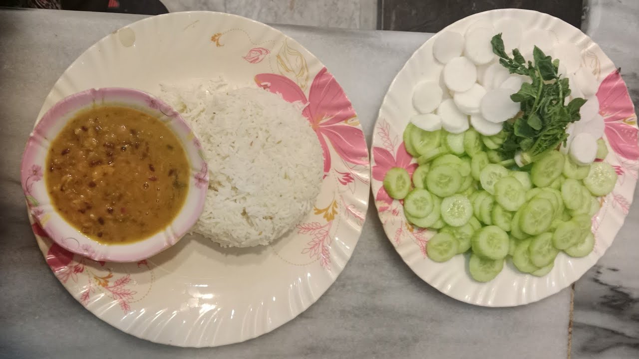 سادہ اور ذائقے دار دال چاول ود سیلڈ بچوں بڑوں کے لیے یکساں sistetv#food #food #recipe #recipe 