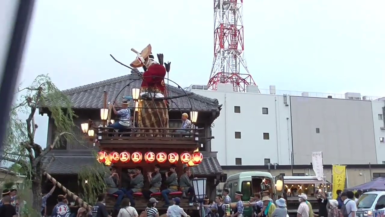 佐原の大祭 夏祭り 令和7年7月13日 上仲町区 小野川沿い曳き廻し