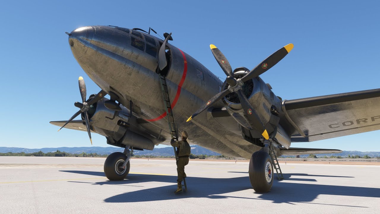 Первый взгляд на новую «местную легенду» — Curtis C46 Commando в Microsoft Flight Simulator