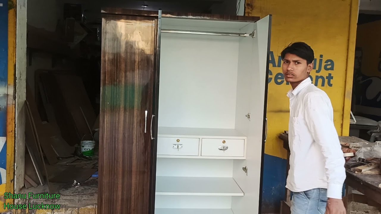 Three door almirah 6/4 feet movable || Best wooden wardrobe