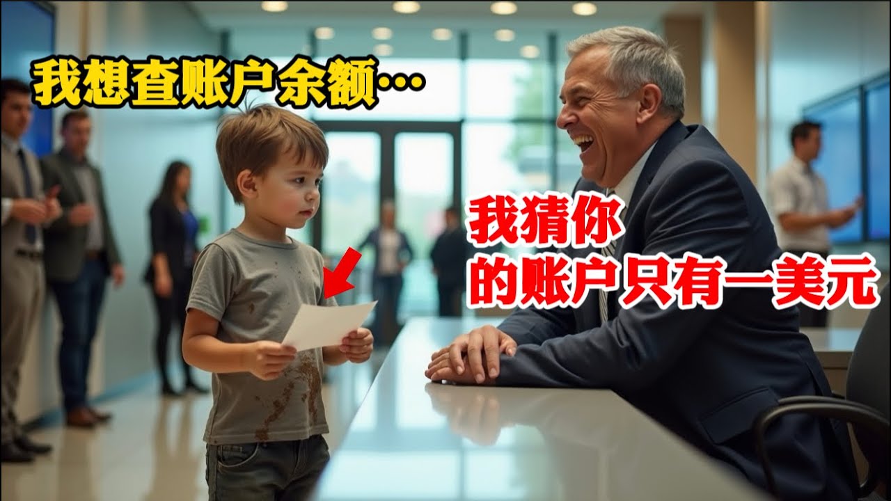 4歲穿著破爛男孩走進銀行請求說“我想要查賬戶餘額” 被工作人員嘲笑 隨後賬戶上出現的數字令在場所有人震驚！