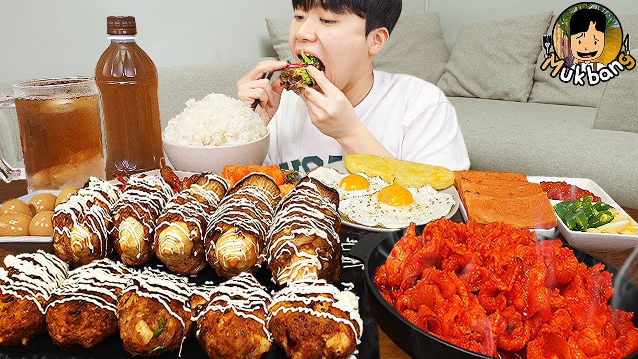 ASMR MUKBANG | Корейская домашняя еда, Острая свинина, Жаренное яйцо рецепт ! принимать пищу