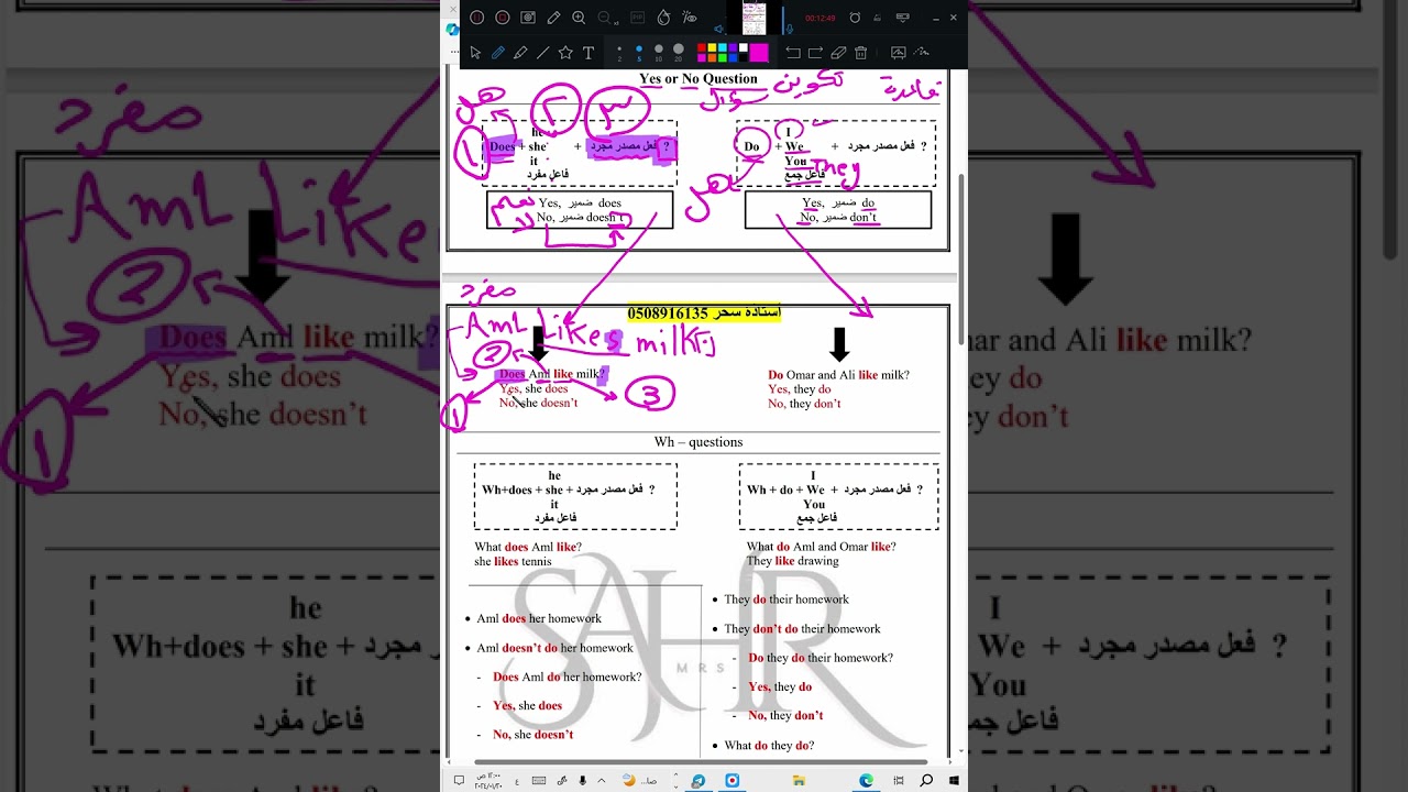 present simple tense زمن المضارع البسيط