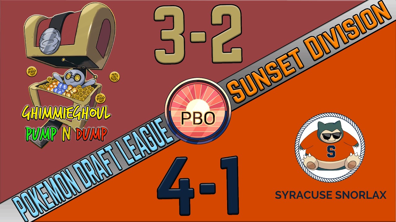 Pokémon Draft League | GimmiGhoul Pump N Dumps VS Syracuse Snorlax | S10 W6 | PBO