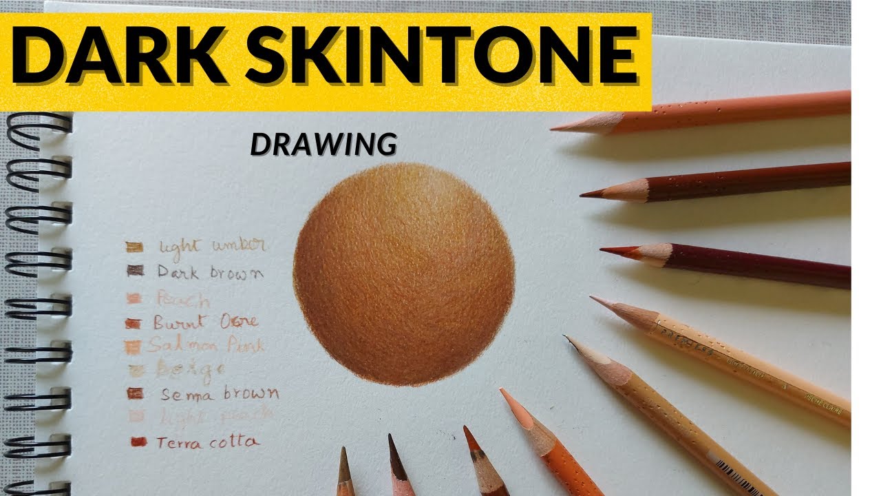 How to Draw Dark Skin Tone With Colored Pencils ? (Prismacolor Portrait Set)