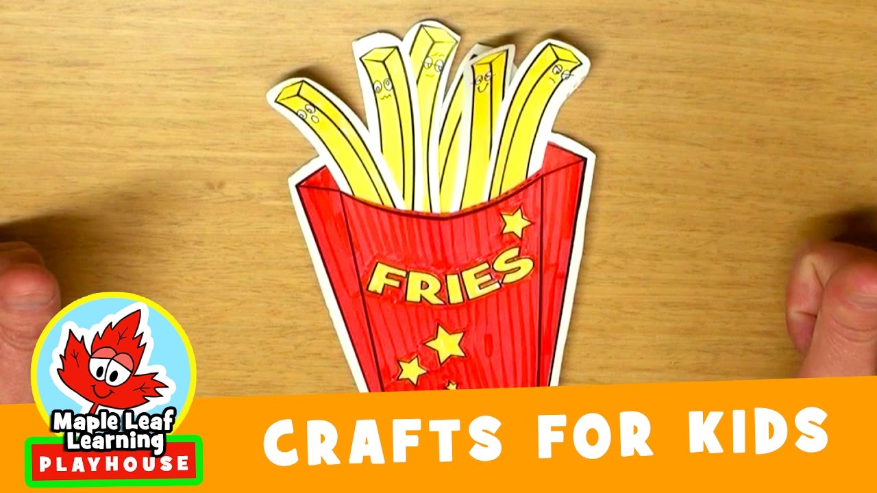 French Fries Craft for Kids | Maple Leaf Learning Playhouse