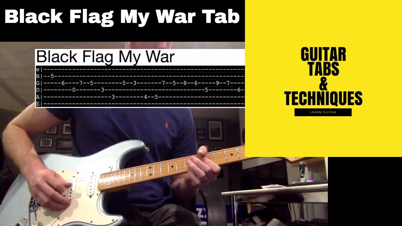 Black Flag My War Guitar Lesson Tutorial With Tabs My War