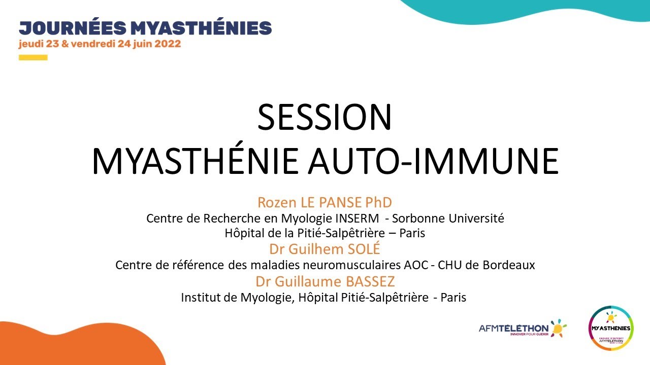 Session Myasthénie Auto-immune | AFM-Téléthon