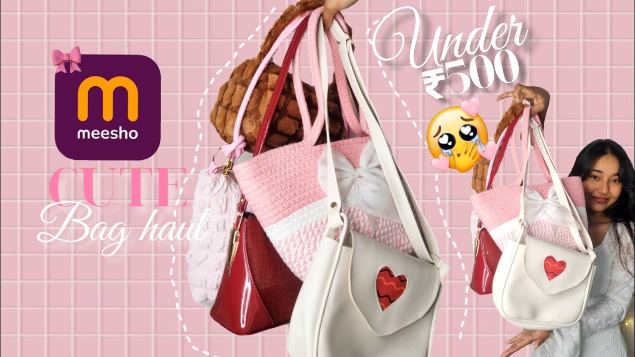 Cute bags from meesho under ₹500 | cute meesho finds| affordable pinteresty bags #meesho @Meesho
