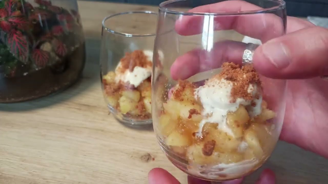 La MEILLEURE Verrine : Pommes caramélisées - Spéculoos