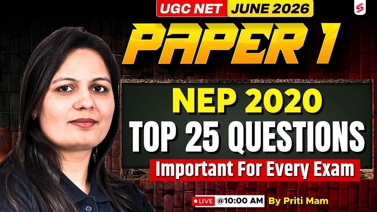 UGC NET Paper 1 | NEP 2020 UGC NET Paper 1 | NEP 2020 Questions For UGC NET By Priti Mam