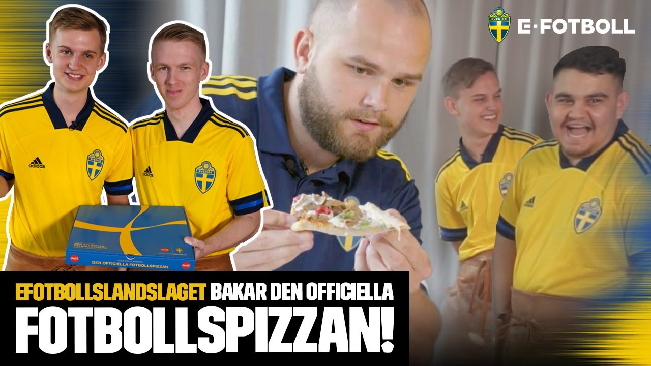 eFotbollslandslaget bakar den officiella fotbollspizzan!