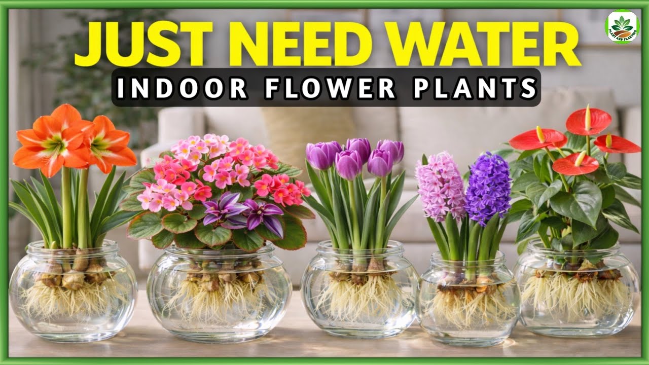 11 Indoor Flower Plants to Grow in Water Only | Plant and Planting