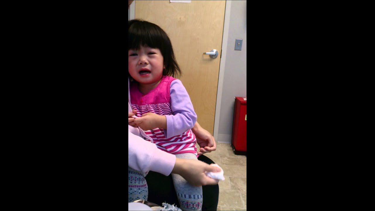 Danika is  crying at doctor office