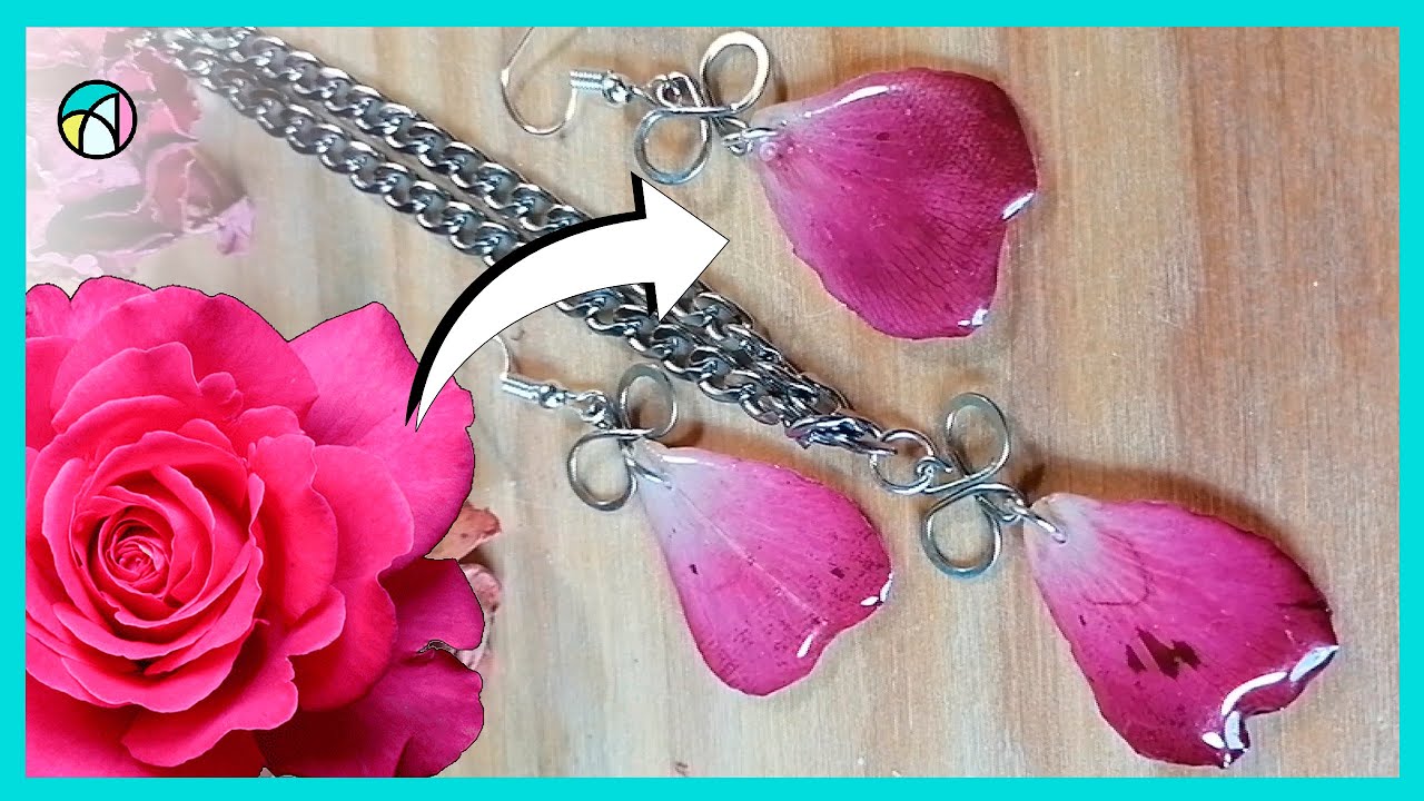💎 RECICLA UNOS PÉTALOS DE ROSA NATURALES 🌹 Y HAZ JOYERÍA O BISUTERÍA 🌹 con RESINA UV