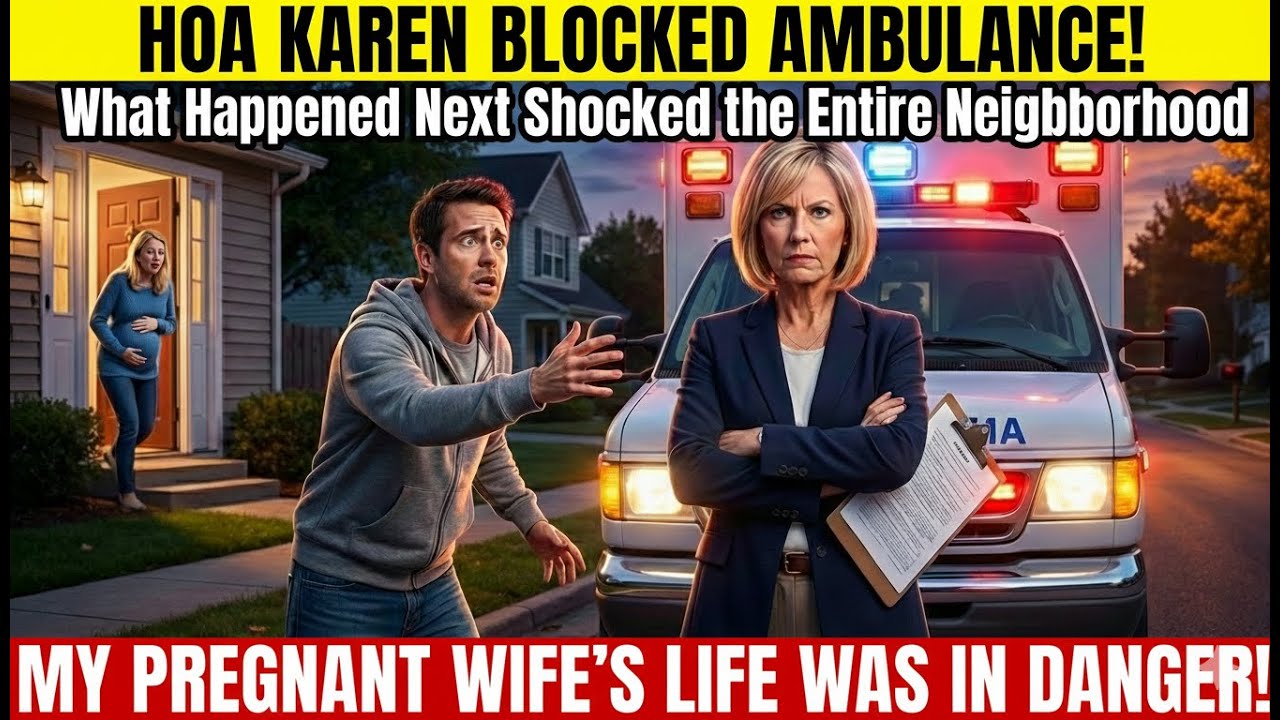 “HOA Karen Blocked an Ambulance for My Pregnant Wife — The Consequences Were Immediate” #viral