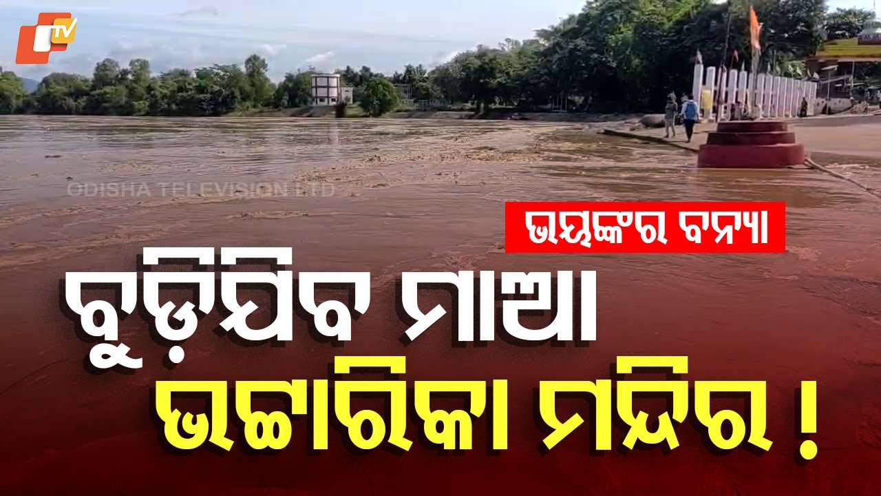 Floodwater Reaches Maa Bhattarika Temple in Cuttack — Sacred Site Under Threat