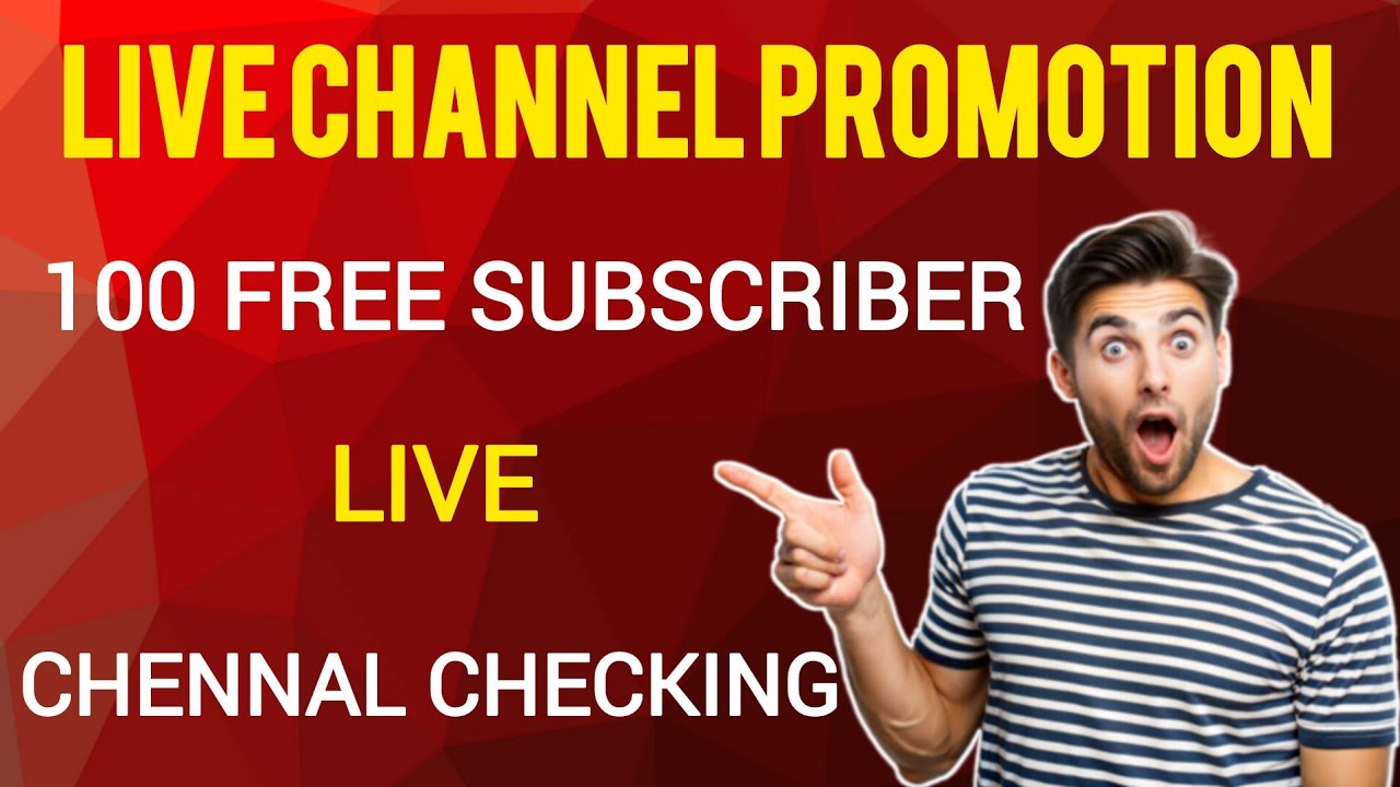 live channel promotion and get free subscriber