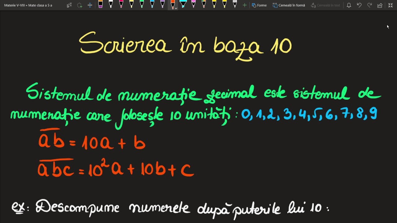 Scrierea in baza 10 Clasa a 5 a -Teorie si Exercitii (Invata Matematica Usor - Meditatii Online)
