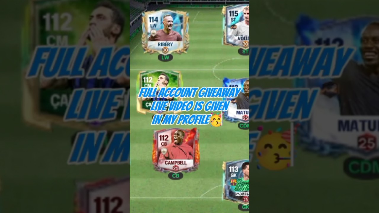Guys fc mobile account giveaway task completed|full video link in my profile🥳|#fcmobile #giveaway