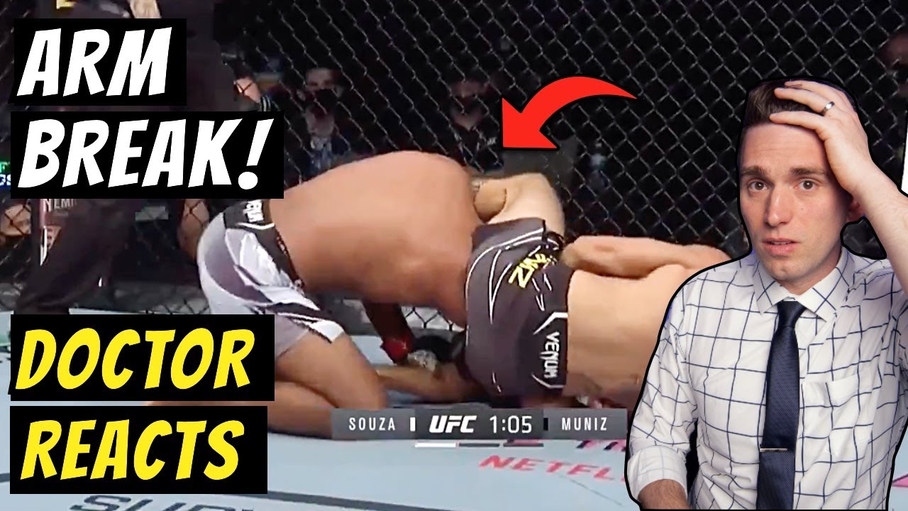 Doctor Reacts to *LOUD* Arm Break Jacare Souza vs Andre Muniz at UFC 262