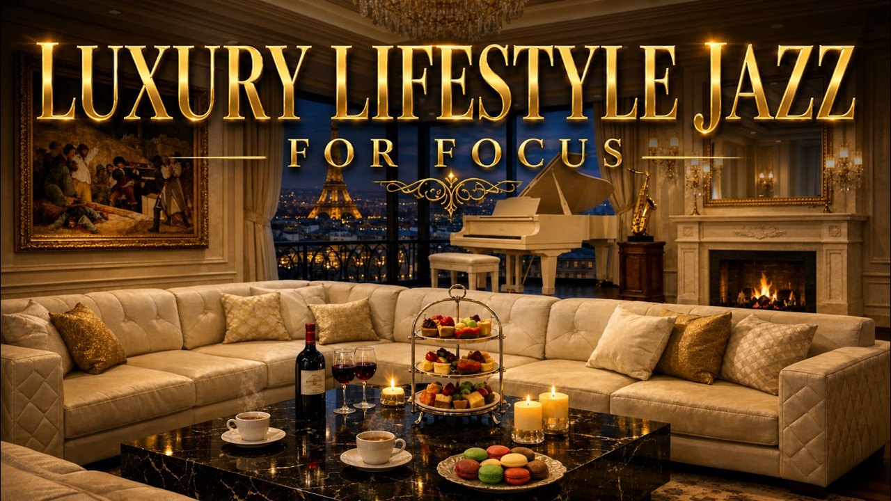Romantic Night in Paris – Soft Focus Jazz  ♥️ Paris Executive Lounge ☕